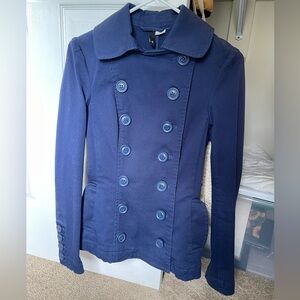 H&M- Royal Blue pea coat- Sz 4